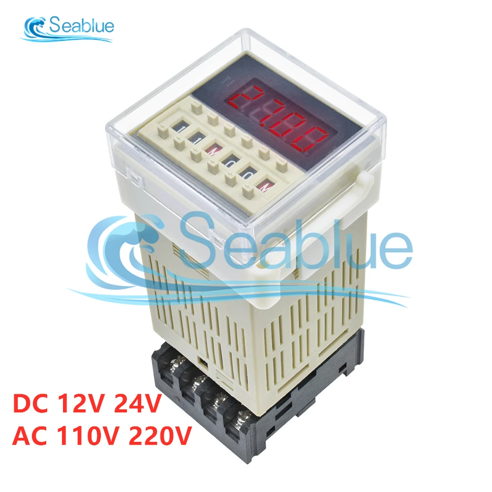 Программируемый Цифровой Реле времени 12 В 24 110 переменного тока 220 DH48S-S в 0 1 с 9 9-99 1-9