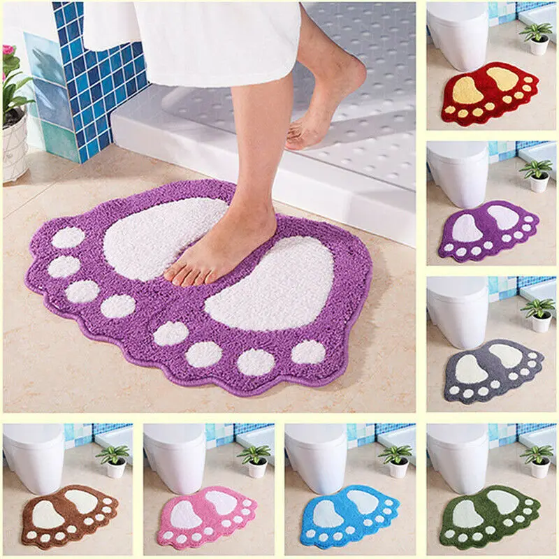 

Soft Non Slip Bath Mat Bathroom Rug Absorbent Microfiber Shaggy 40 x 60 cm door mat s out