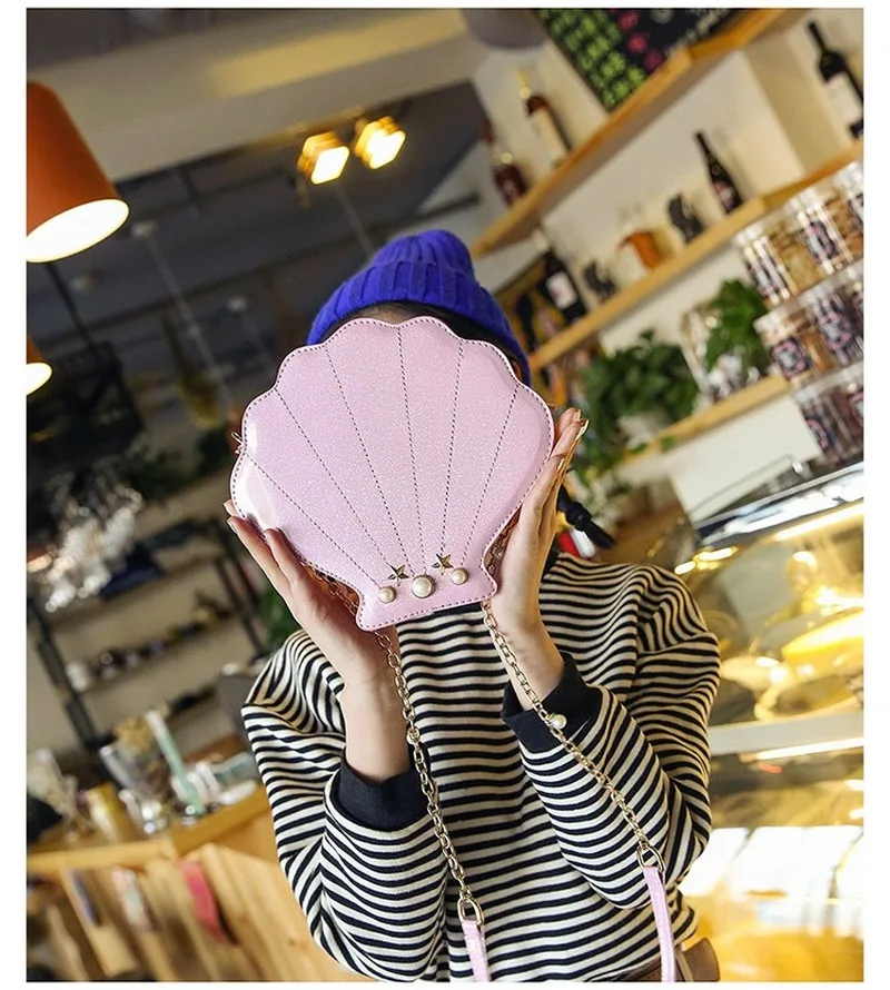 

Japanese Soft Girl Lolita Cute Pearl Shell Fresh Shoulder Bag Women Kawaii Girl Oli Cosplay Gothic Lolita Bag Cos Loli