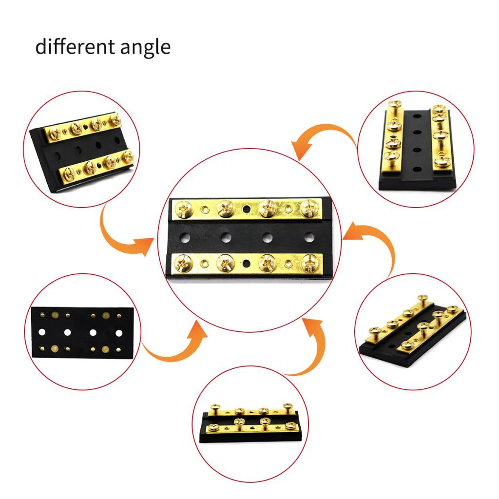 

Engine Boat 4 Gang Buss Bar Block 8 Terminal 32V 60A Dual Bus Bar