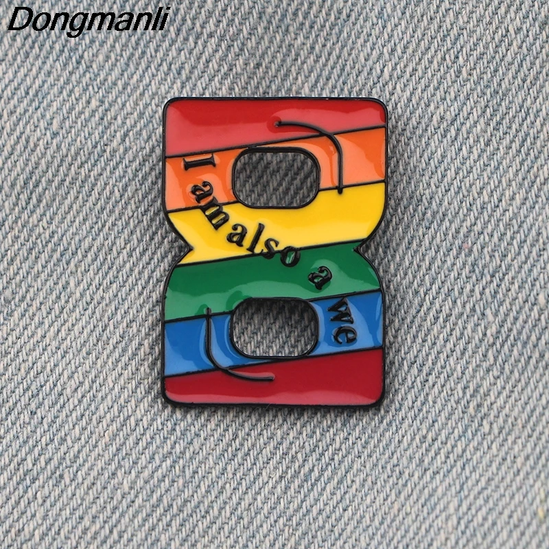 

O405 Wholesale 10pcs/lot I Am Also A We Infinite Rainbow Sense8 TV Show Metal Enamel Pins And Brooches For Bags Hat Badge Gifts