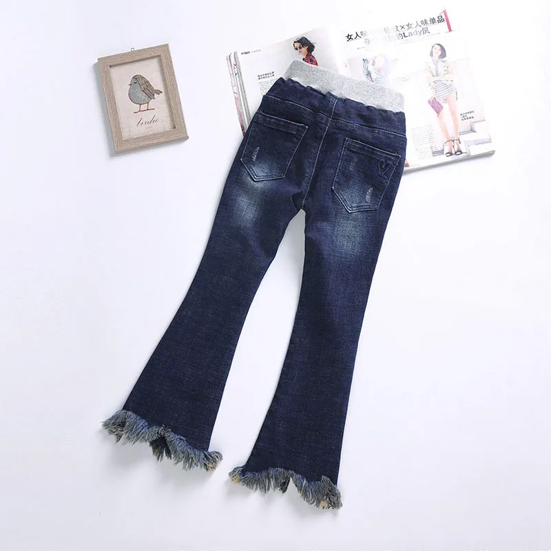 

Girls Jeans Bell Bottoms Fashion Elastic Slim Denim Pants Kids Girl Flared Jeans Spring Autumn Children Clothes Skinny Trousers