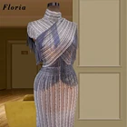 Великолепная кисточкой Длинные вечерние платья размера плюс Русалка Выпускные платья для женщин 2021 халат De Soiree бисером вечерние платья знаменитостей