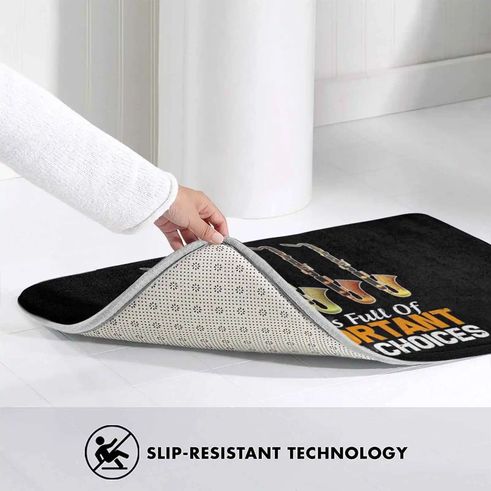 Забавная мягкая подкладка для ног Life Is полной важного выбора забавная басовая