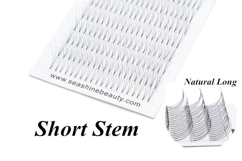 Seashine 100% готовые ресницы ручной работы с коротким стержнем 3D/4D/5D/6D российские