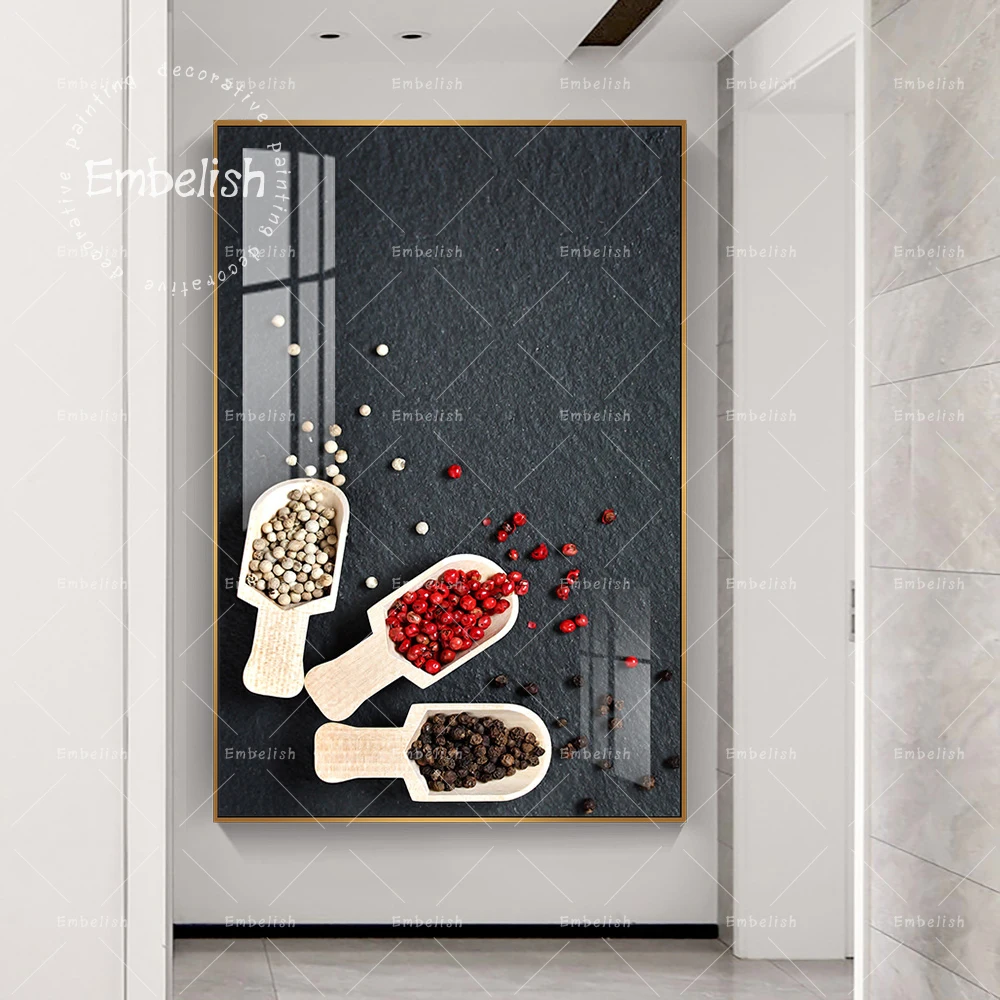 Перец горох в различных цветах еды столовой кухни декор плакаты настенные