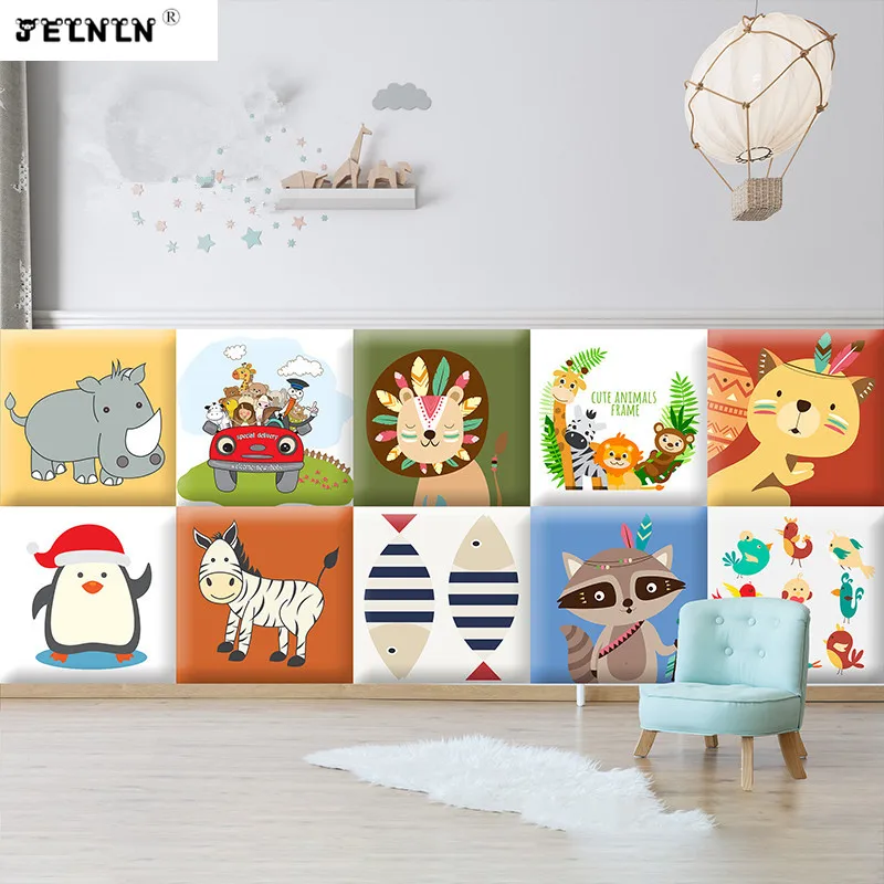 Мультяшные животные детские наклейки на стену детская комната татами настенный
