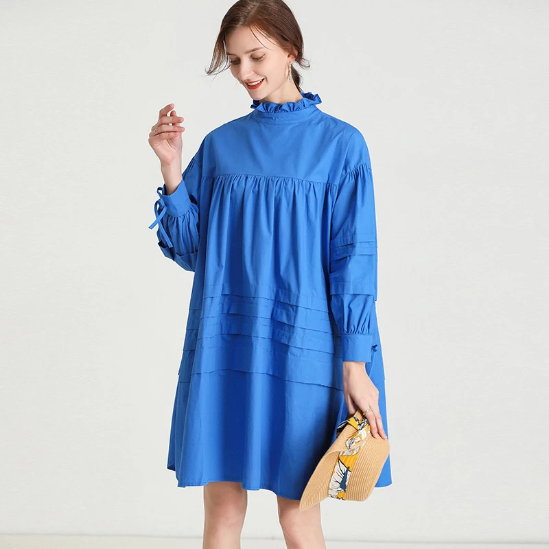 Женское повседневное французское Бандажное платье-миди с длинным рукавом