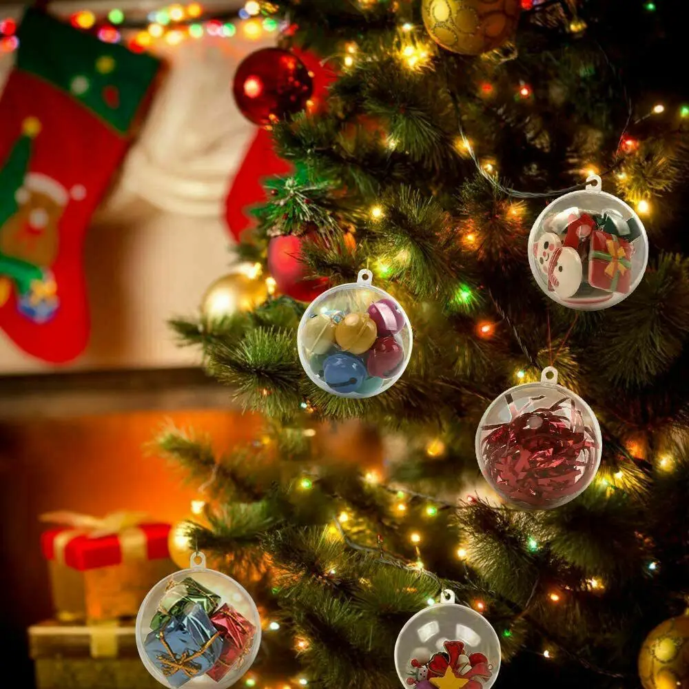 Новинка 5 шт. Прозрачные Шары пластиковая Заполняемая Сфера Рождественские шары