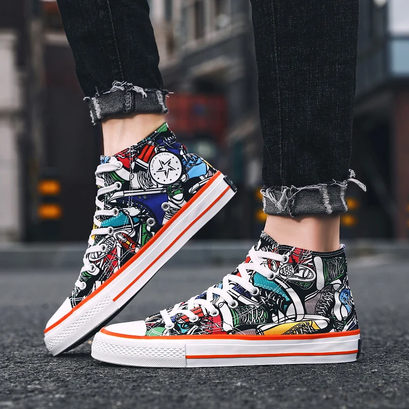 

Men Canvas Sneakers Lovers Classics Shoes Low-Top Casual Women Student Youth Walking Flats Slip Shoes Hombre