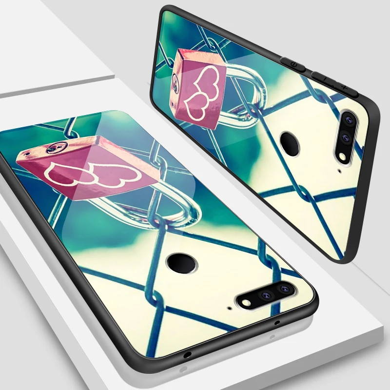 H102 Роскошный чехол для Huawei Honor 6X 7A 7C 7X 8A 8X9 облегченное закаленное стекло Чехлы Y6 Y9 Y7 премьер-профессионал Magic2 Мягкая силиконовая задняя крышка-Чехол - Цвет: H102