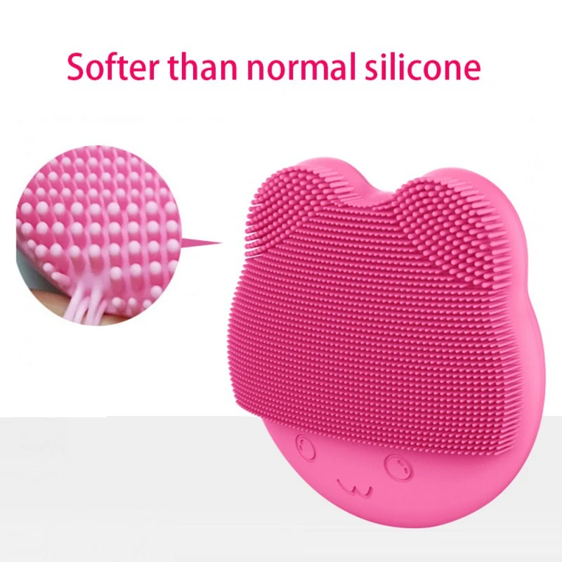 Очищающая щетка для лица с зеркалом массажер против морщин силиконовая глубокой