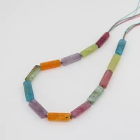 natural agates faceted tube shapedmixed colors dragon vein agates nuggetfor pendant necklaces bracelet earring jewelry making