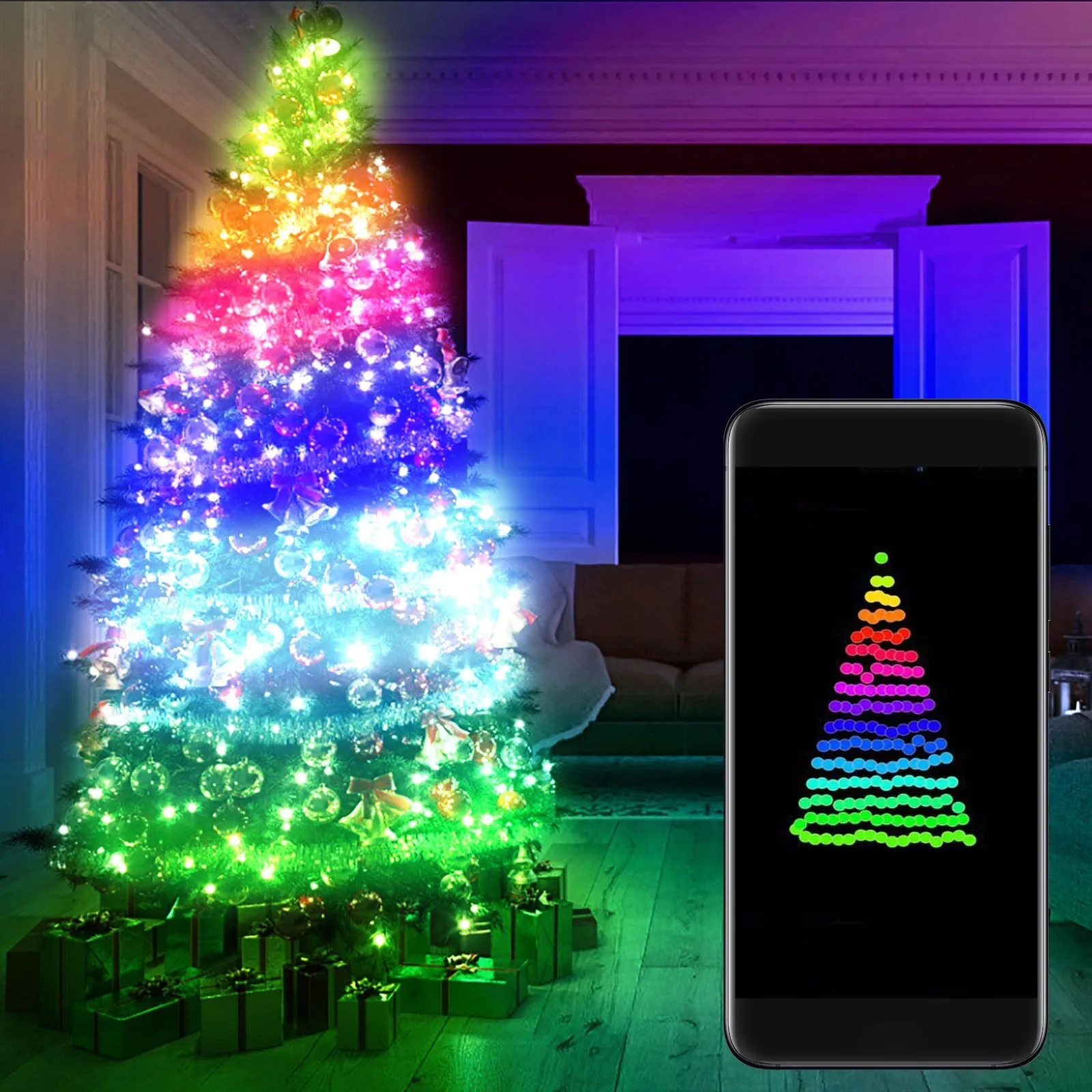 

Светодиодная RGB-гирлянда с пультом дистанционного управления