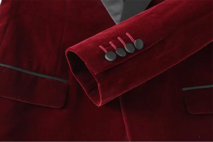 

High Quality Gold Velvet Fabric Men Suit 2 Piece Set Men Groom Wedding Host Stage Costume Men Slim Club Dress Tuxedo Jacket Pant