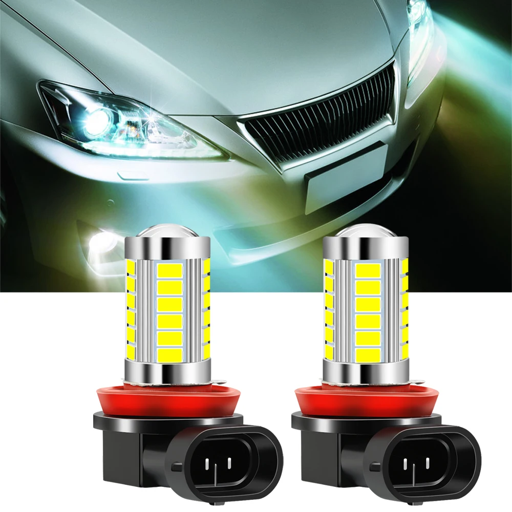 2 шт. H8 H11 светодиодные лампы для противотуманных фар автоматические светодиоды