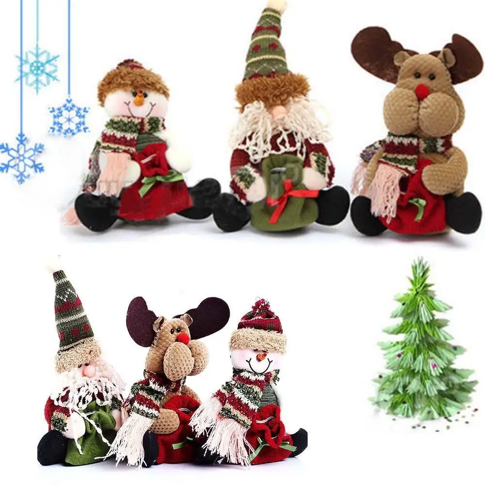 New Christmas Decorations For Home Carnival Xmas Standing Decoration Santa Claus Snowman Deer Table | Дом и сад