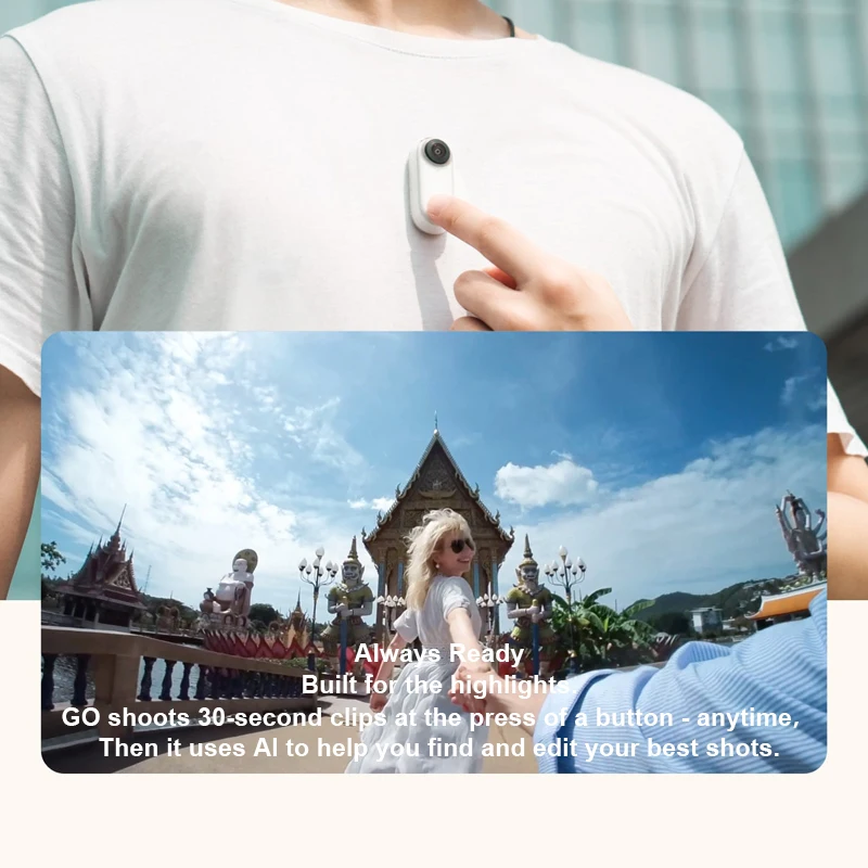Insta360 GO новая Экшн-камера AI с автоматическим монтажом без рук Insta 360 Go самая маленькая стабилизированная камера для iPhone и Android