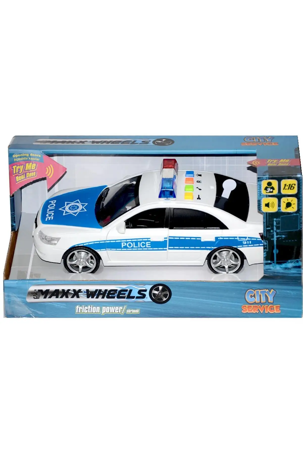 10560 Sun-Yfn 1:16 Car Police-Taxi озвусветильник | Игрушки и хобби