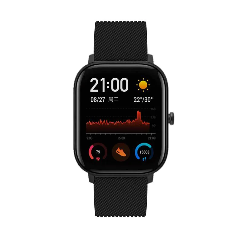 Для Xiaomi Huami Amazfit GTS силиконовый ремешок на запястье Замена для samsung Galaxy watch 42 мм gear sport/s2 Смарт-часы полосы