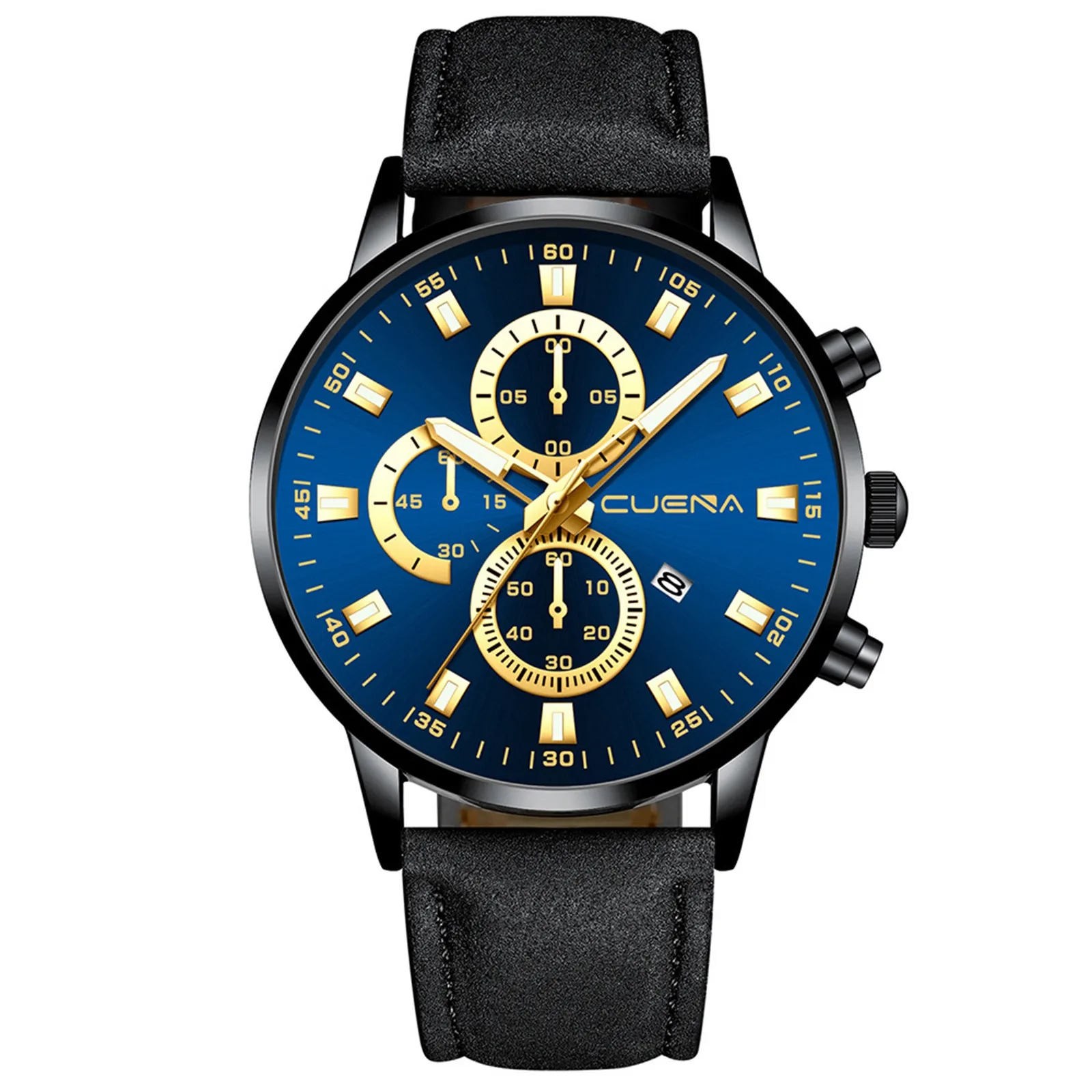 

Mens Quartz Watches Top Brand Luxury Waterproof Sport Watch Men Quartz Date Clock Leather Wristwatch Chronograph Quartz Watch