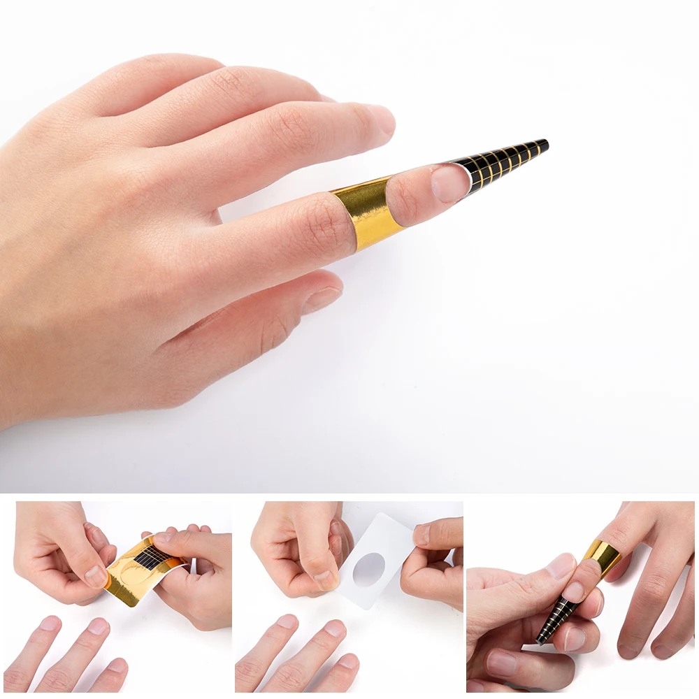 100/50/20 штук формы ногтя профессиональная акриловая Кривая Наращивание ногтей