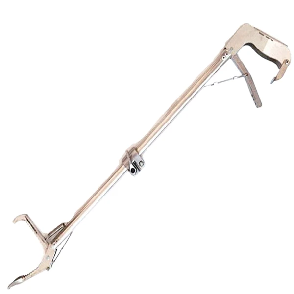 

Foldable Snake Catcher,Adjustable Metal Snake Tongs Reptile Grabber Catcher,Wide Jaw Snake Pliers,1.5M