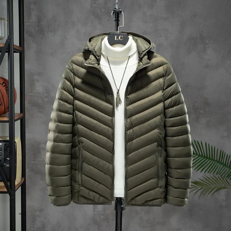 90% White Duck Down Winter Jacket Men Hooded Female Coat Two Colors Plus Size Thicken Keep Warm Winter Down Jacket Man