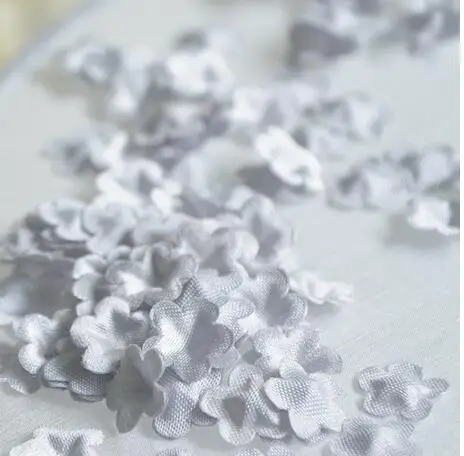 Silver grey 100 шт 23 цвета розовый DIY ручной работы 3D цветок свадебное платье ингредиенты пирографический Eugen пряжа головные уборы материалы RS338 - Цвет: Silver grey