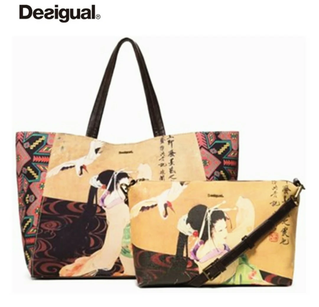 

Foreign trade Spanish tide new product orphan heavy industry embroidery stitching backpack