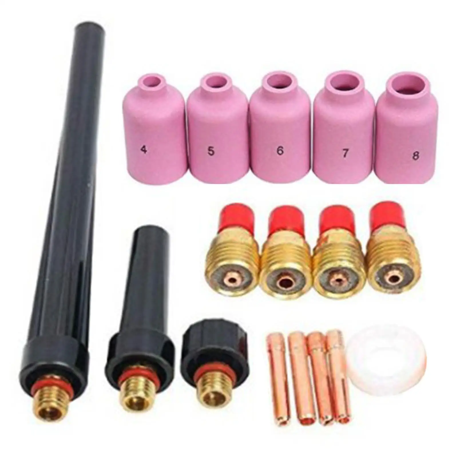 

17 шт./компл. WP9/20/25 аргоновая дуговая сварочная керамическая пластинорезка режущая насадка электрод наконечник гофонарь комплекты расходны...