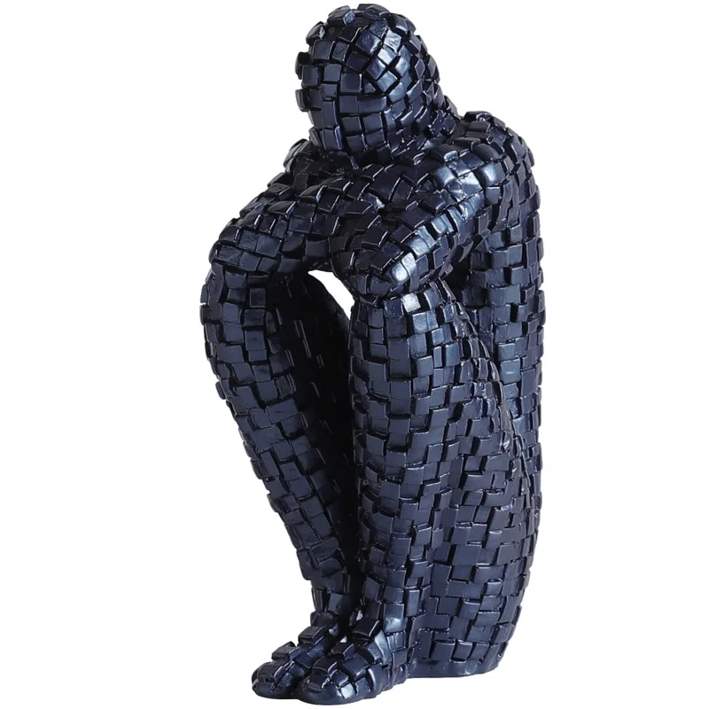 

Mosaic Character Model Fashion Creativity Sculpture Resin Crafts Ornaments Living Room Home Sculpture Desktop Goods