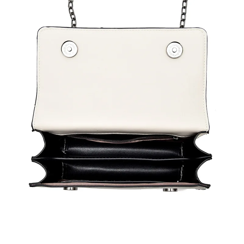 Сумка на плечо женская с цепочкой кожаный миниатюрный саквояж кросс-боди