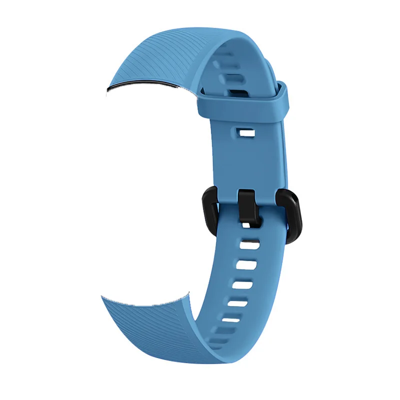 light blue Силиконовый браслет для huawei honor Band 5 Смарт-браслет Amoled Band для honor band 5 глобальная версия Correa honor band 4 - Цвет: light blue