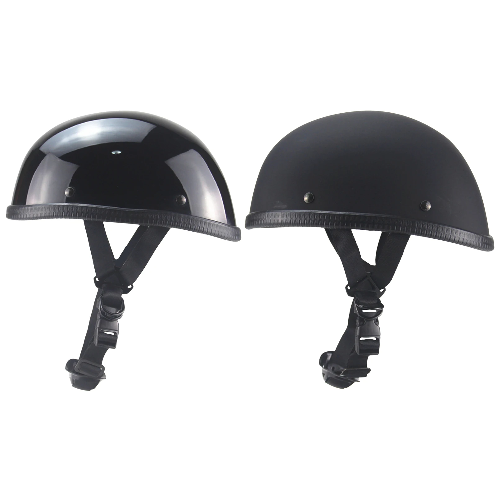 Мотоциклетные шлемы унисекс в стиле ретро немецкие матовые черные на половину