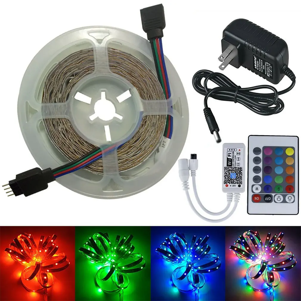 

Светодиодная лента RGB, 10 м, водонепроницаемая, с пультом ДУ 24 клавиши