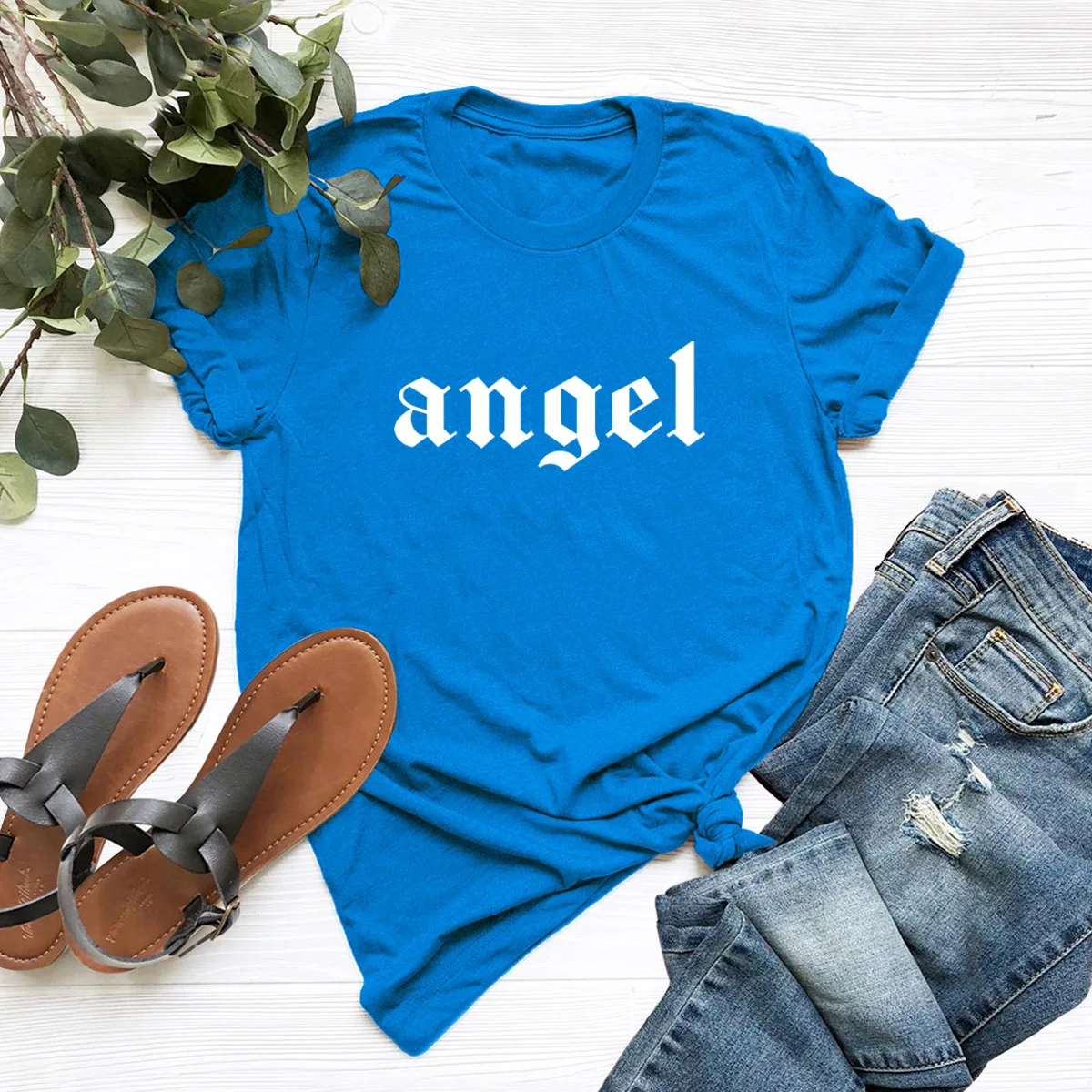 

JFUNCY Plus Size Women Tops Cotton T-shirt Summer Short Sleeve Oversize Tshirt New Letter Print Casual Loose Female Tee Shirts