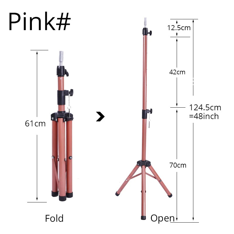 

Maelove Wig Stand Tripod Hair Style Practice Tripod For Mannequin Hairdressing Head Manikin Adjustable Tripod Stand For Wig