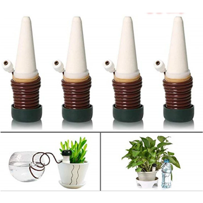 Creative Automatic waterer lazy flower dripper ceramic drip irrigation succulent bonsai gardening tool New | Дом и сад