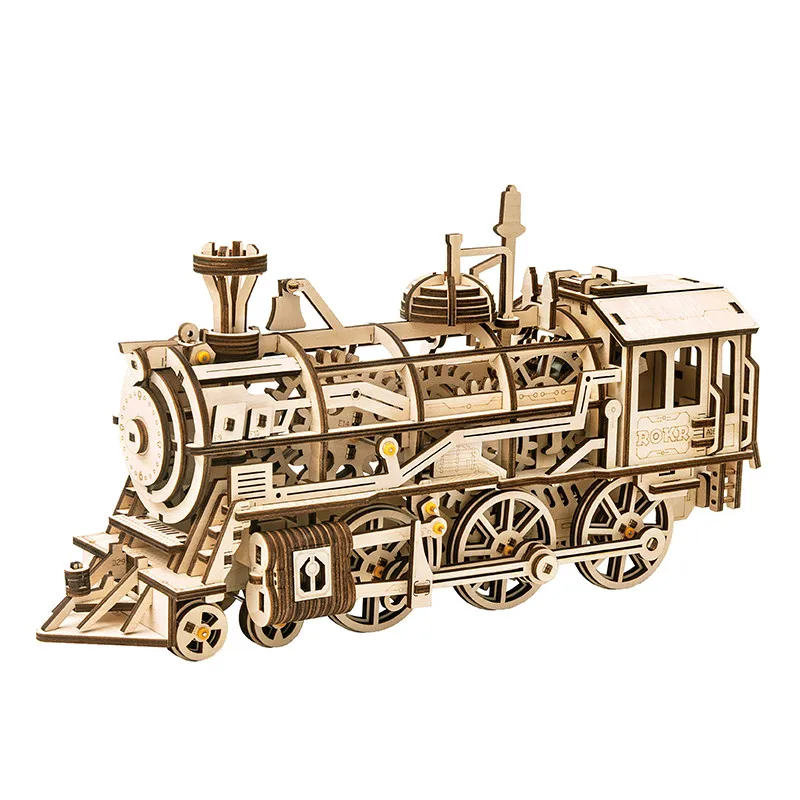 

DIY 3D Wooden Puzzle Mechanical Gear Drive Model Building Kit Toys Gift for Children Adult Teens