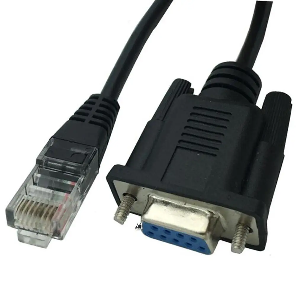Переходник RJ45 штырь-штырь гнездо RS232 COM DB9 с последовательным портом 9-контактный