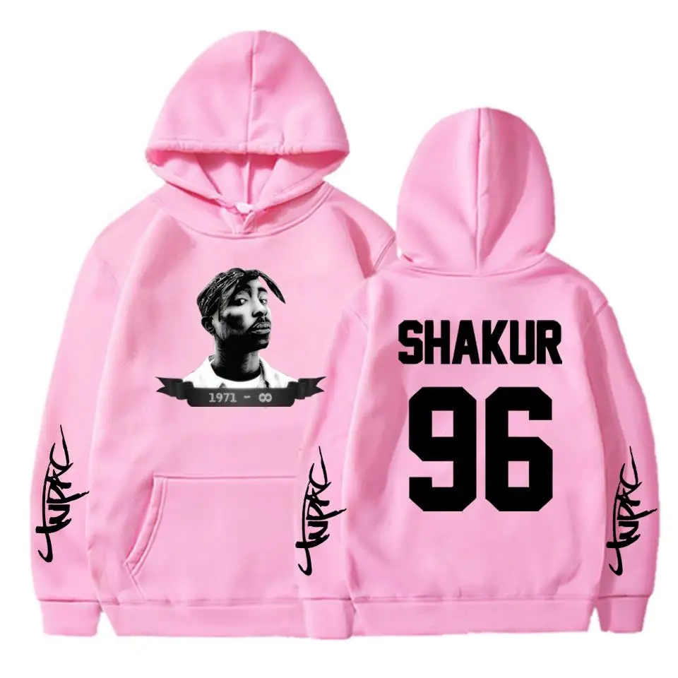 

2021 New 2 pac Tupac Shakur Rapper 96 Number Cool Hoodie Sweatshirt New Pullover Sweatshirt sudaderas con capucha Tops