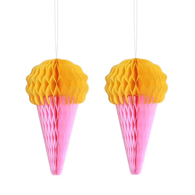 Украшение на детский день рождения сотовые шарики для мороженого Пончик