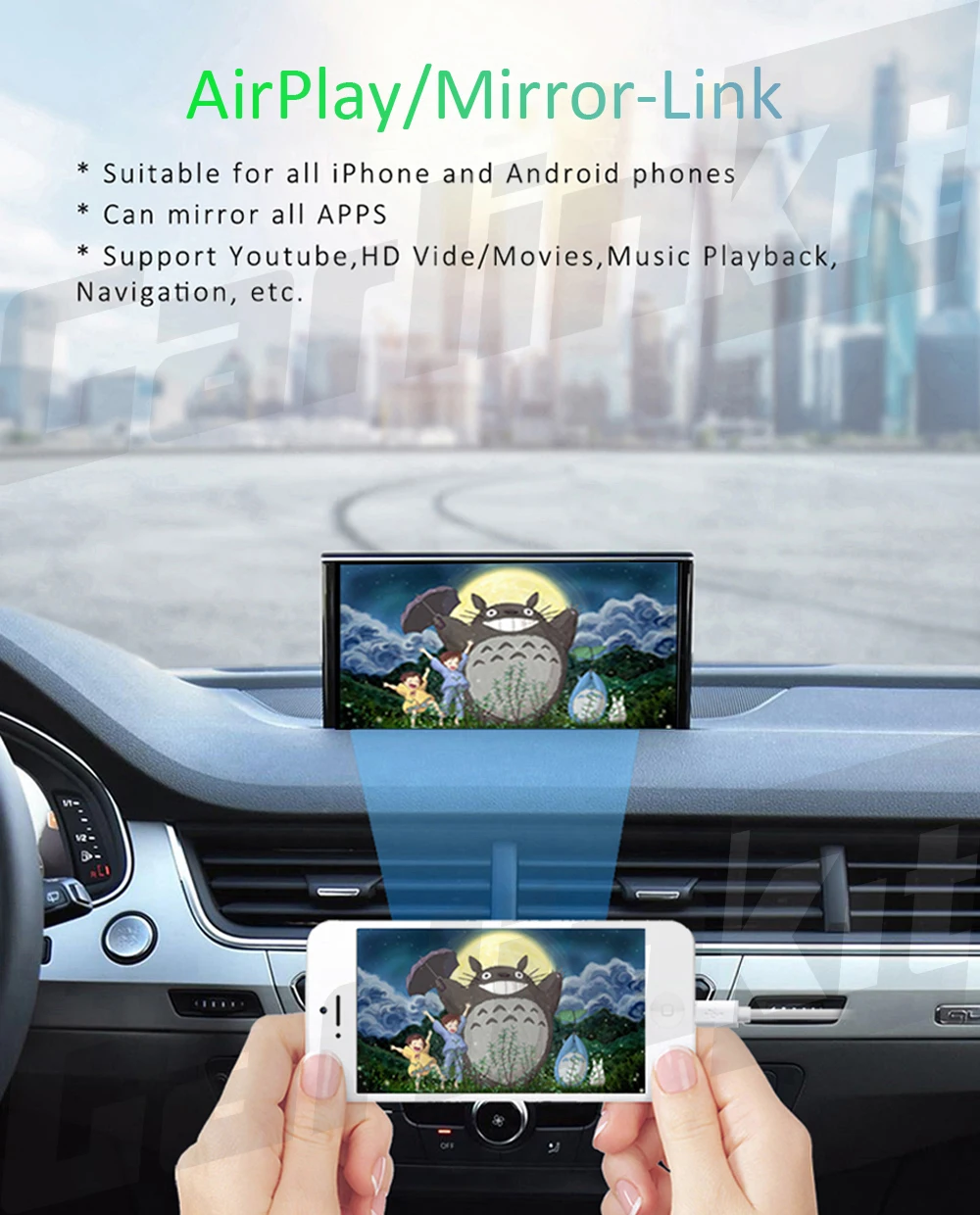 Carlinkit беспроводной Carplay декодер для Audi A4 A5 Q5 Non-MMI muItimedia интерфейс CarPlay& Android авто комплект модернизации