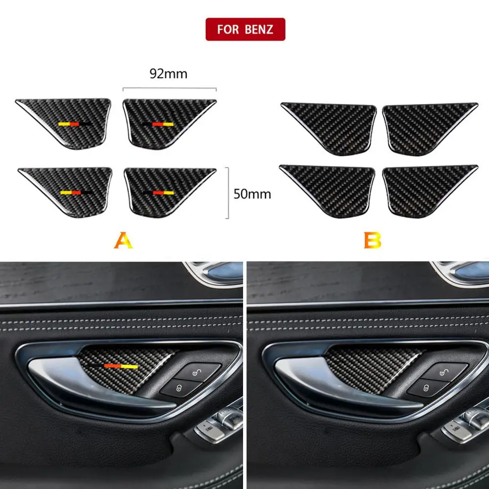 4 x наклейки из углеродного волокна для автомобиля с дверной ручкой крытые крышки