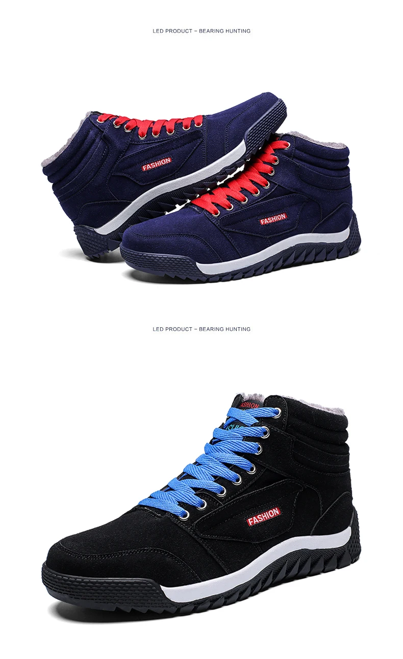 Мужская обувь с высоким берцем; меховая Вулканизированная обувь; уличные теплые кроссовки; Мужская зимняя обувь из плюша; повседневная обувь на платформе синего цвета; большие размеры 46