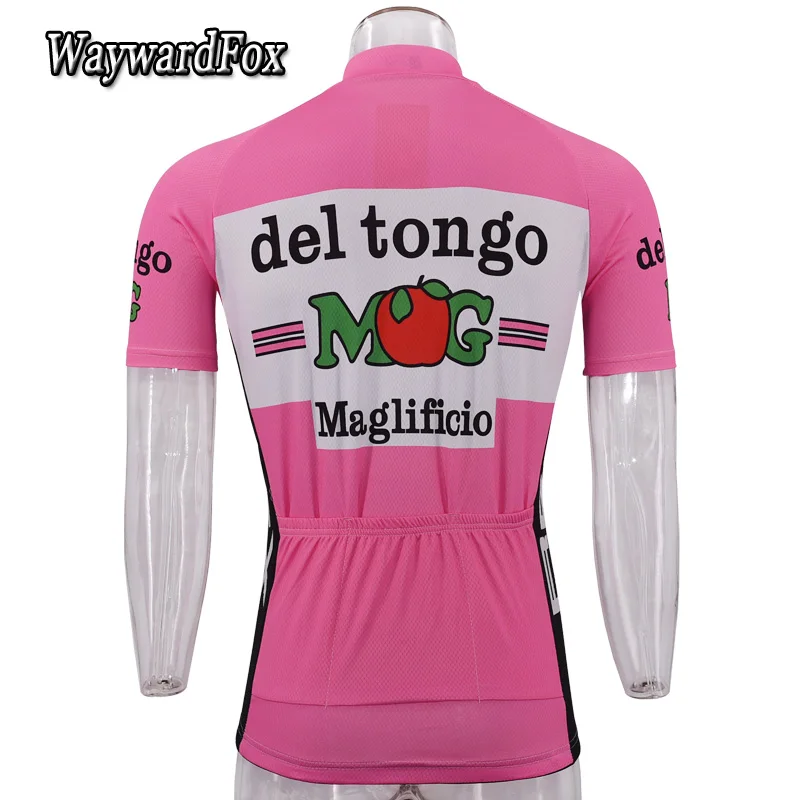 Хит ретро розовый спортивный pro team racing Велоспорт Джерси летняя велосипедная