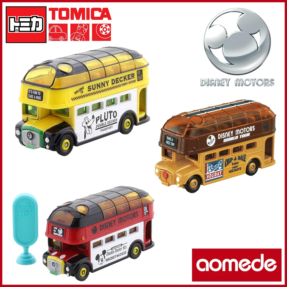 

Alloy Car Model Boy Toy Ornaments Takara Tomy Tomica Disney Motors World Tour Sunny Decker Chip & Dale Pluto Mickey Mouse