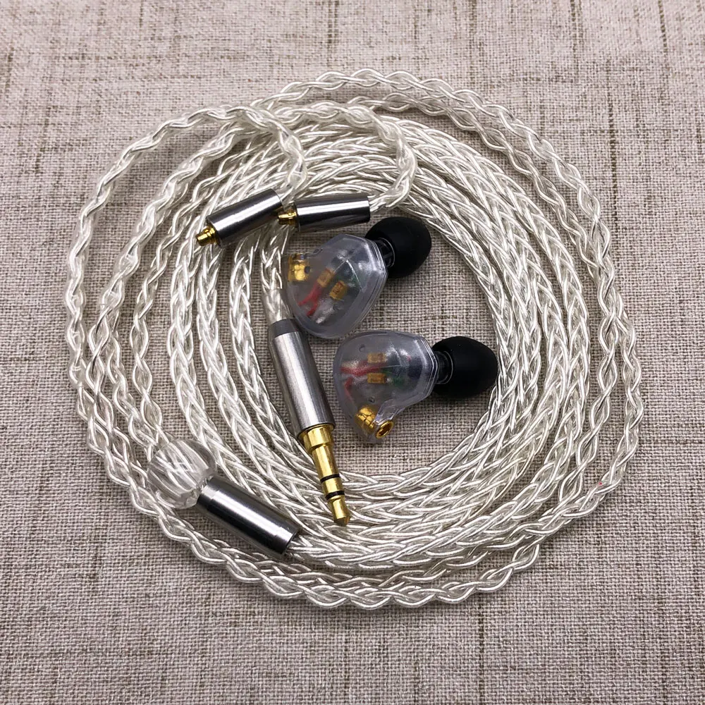 With Silver cable Tiandirenhe TD2 Гибридный наушник 1ba+ 1DD Ноулз 27305 BA привод HIFI наушник с MMCX обновленный кабель для Shure SE215 гарнитура - Цвет: With Silver cable