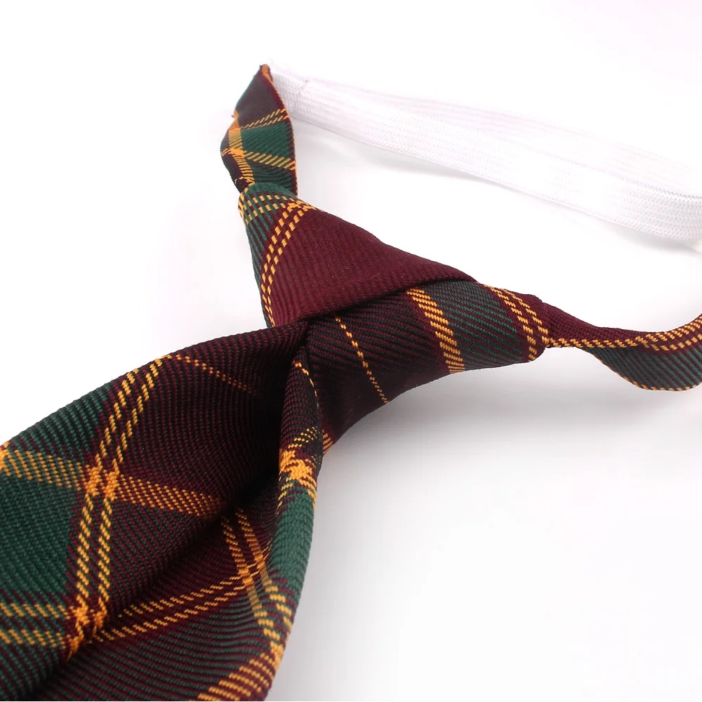 Резиновый галстук для мальчиков и девочек повседневный в клетку простой тонкий